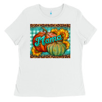 White pumpkin mama mouse pad Ladies Tee - BundleAndBundleShop