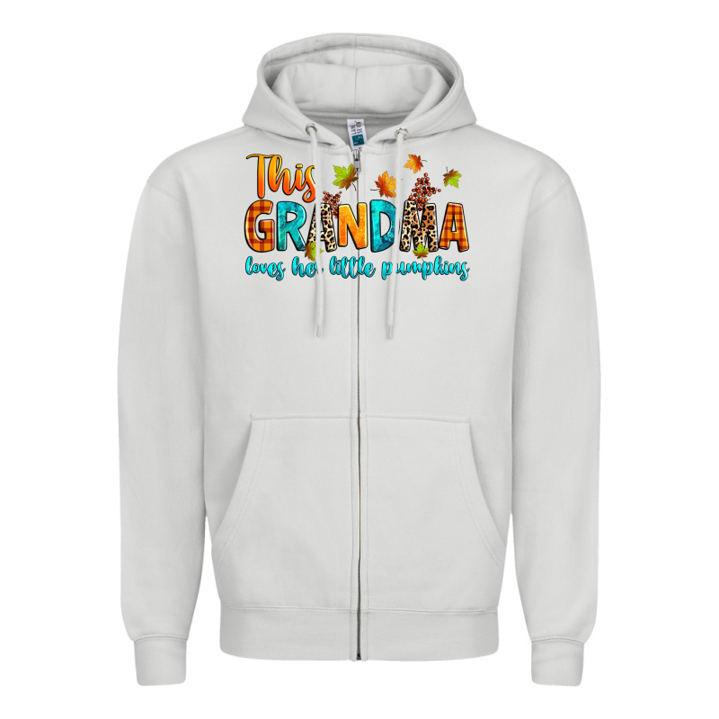 Customized This Grandma Loves Her Little Pumpkins Zipper Hoodie by texasbilliewilder | Teevron