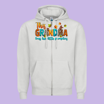 Customized This Grandma Loves Her Little Pumpkins Zipper Hoodie Designed By Texasbilliewilder