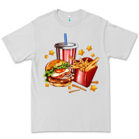 Dove Grey hamburger potatoes and coke Premium Tee - AdoDesignShop