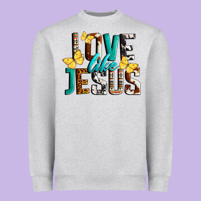 Love Like Jesus Heavyweight Sweatshirt Designed By Lillyallendesigns