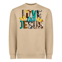 Mushroom Love Like Jesus Heavyweight Sweatshirt - LillyAllenDesigns