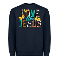 Navy Love Like Jesus Heavyweight Sweatshirt - LillyAllenDesigns