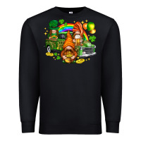 Black St. Patrick's Day gnomies with truck Premium Sweatshirt - HowdyJamesFarm