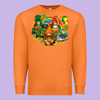 St. Patrick's Day Gnomies With Truck Premium Sweatshirt Designed By Howdyjamesfarm