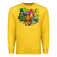 Lemon St. Patrick's Day gnomies with truck Premium Sweatshirt - HowdyJamesFarm