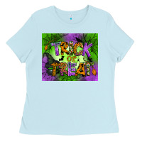 Baby Blue trick or treat mouse pad Ladies Tee - BundleAndBundleShop