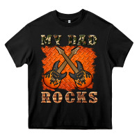 Black my dad rock Heavy Core Tee - Artiststas