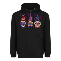 Black 4th Of July gnomies with stars Heavyweight Hoodie - HowdyJamesFarm
