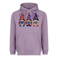 Lavender 4th Of July gnomies with stars Heavyweight Hoodie - HowdyJamesFarm