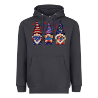 Smoke 4th Of July gnomies with stars Heavyweight Hoodie - HowdyJamesFarm