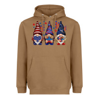 Toasted Coconut 4th Of July gnomies with stars Heavyweight Hoodie - HowdyJamesFarm