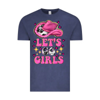 Vintage Denim lets go girls Vintage Tee - NancyCooperArtShop