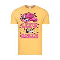 Vintage Mustard lets go girls Vintage Tee - NancyCooperArtShop