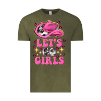 Vintage Olive lets go girls Vintage Tee - NancyCooperArtShop