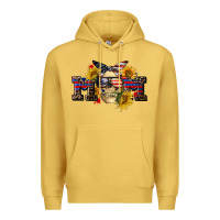 Antique Gold american mom skull Premium Hoodie - CowGirlArtShop