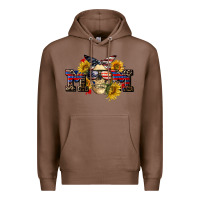 Chestnut american mom skull Premium Hoodie - CowGirlArtShop