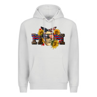 Dove Grey american mom skull Premium Hoodie - CowGirlArtShop