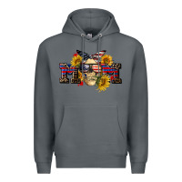 Rock american mom skull Premium Hoodie - CowGirlArtShop