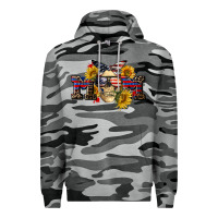 Slate Camo american mom skull Premium Hoodie - CowGirlArtShop