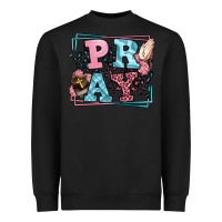 Black Pray leopard frame Heavyweight Sweatshirt - LillyAllenDesigns