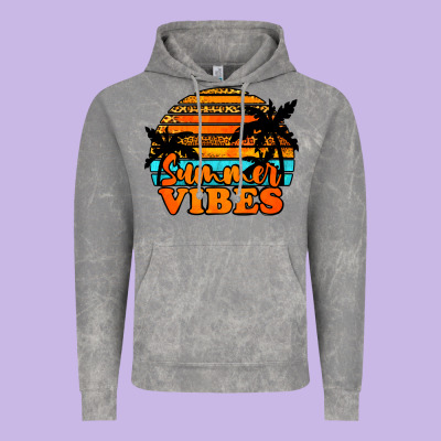 Summer Vibes Vintage Hoodie Designed By Jasminsmagicworld
