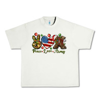 Peace Love Army Christmas Urban Heavy Tee | Teevron