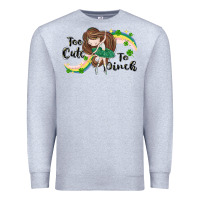 Heather Grey St. Patrick' Too cute to pinch Premium Sweatshirt - CowGirlArtShop