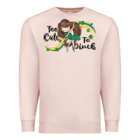 Pale Pink St. Patrick' Too cute to pinch Premium Sweatshirt - CowGirlArtShop