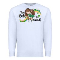 White St. Patrick' Too cute to pinch Premium Sweatshirt - CowGirlArtShop