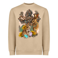 Mushroom Western Rabbit with Crosses Heavyweight Sweatshirt - LillyAllenDesigns
