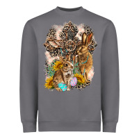 Storm Western Rabbit with Crosses Heavyweight Sweatshirt - LillyAllenDesigns
