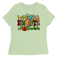 Matcha santa's favorite teacher Ladies Tee - AdoDesignShop
