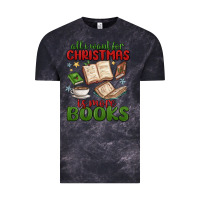 Cloud Black all i want for christmas is more books Vintage Tee - MaliasSmallBusiness