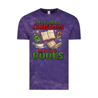 Cloud Purple all i want for christmas is more books Vintage Tee - MaliasSmallBusiness