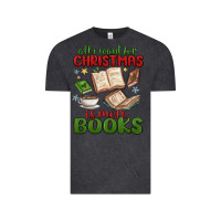 Vintage Black all i want for christmas is more books Vintage Tee - MaliasSmallBusiness