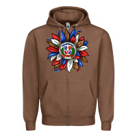 Chestnut dominican sunflower Zipper Hoodie - texasbilliewilder