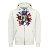 Oatmeal Heather dominican sunflower Zipper Hoodie - texasbilliewilder
