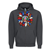 Smoke dominican sunflower Zipper Hoodie - texasbilliewilder