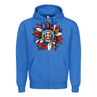 True Royal dominican sunflower Zipper Hoodie - texasbilliewilder