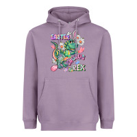 Lavender Easter Saurus Rex Easter Day Heavyweight Hoodie - CowGirlArtShop