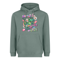 Sage Easter Saurus Rex Easter Day Heavyweight Hoodie - CowGirlArtShop