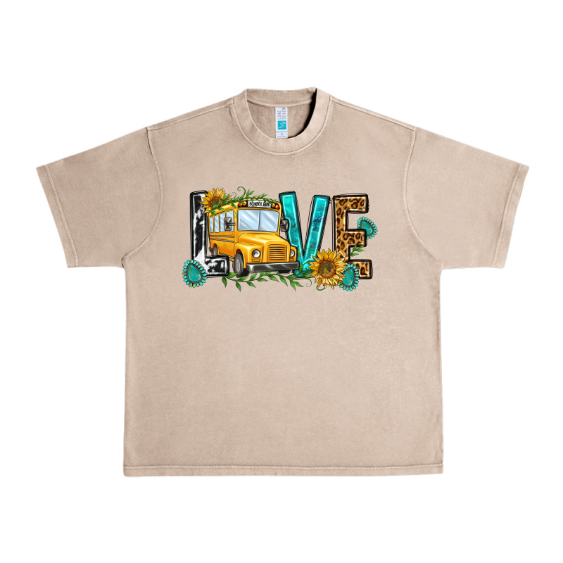 School Bus Love Urban Heavy Tee by NancyCooperArtShop | Teevron