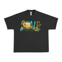 Pigment Black school bus love Urban Heavy Tee - NancyCooperArtShop