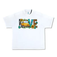 White school bus love Urban Heavy Tee - NancyCooperArtShop