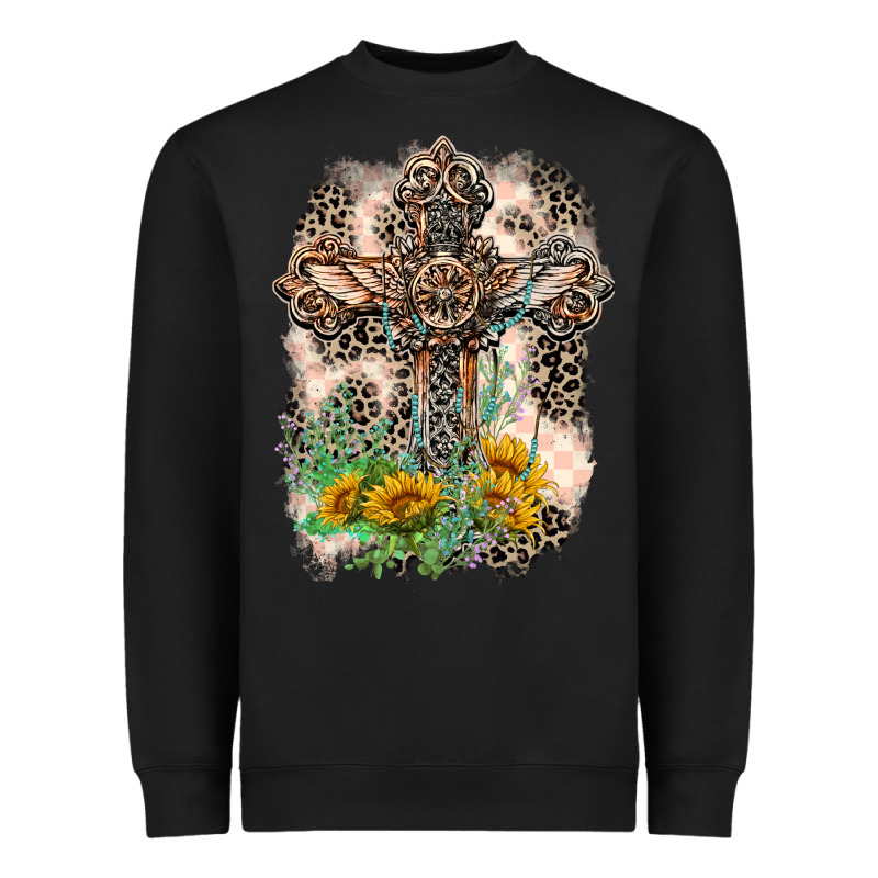Western With Crosses Heavyweight Sweatshirt by LillyAllenDesigns | Teevron