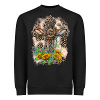 Black Western with Crosses Heavyweight Sweatshirt - LillyAllenDesigns