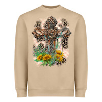 Mushroom Western with Crosses Heavyweight Sweatshirt - LillyAllenDesigns