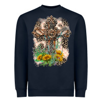 Navy Western with Crosses Heavyweight Sweatshirt - LillyAllenDesigns