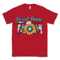 Red proud nurse mom Classic Tee - JahusDesignShop